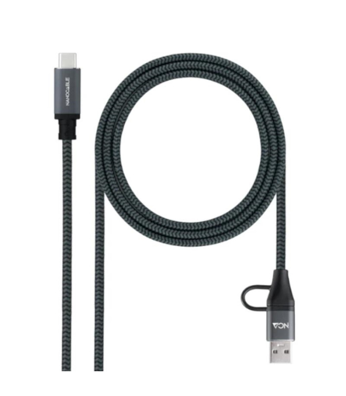 Nanocable Cable USB3.2 100W USB-C+A/USB-C 1 M