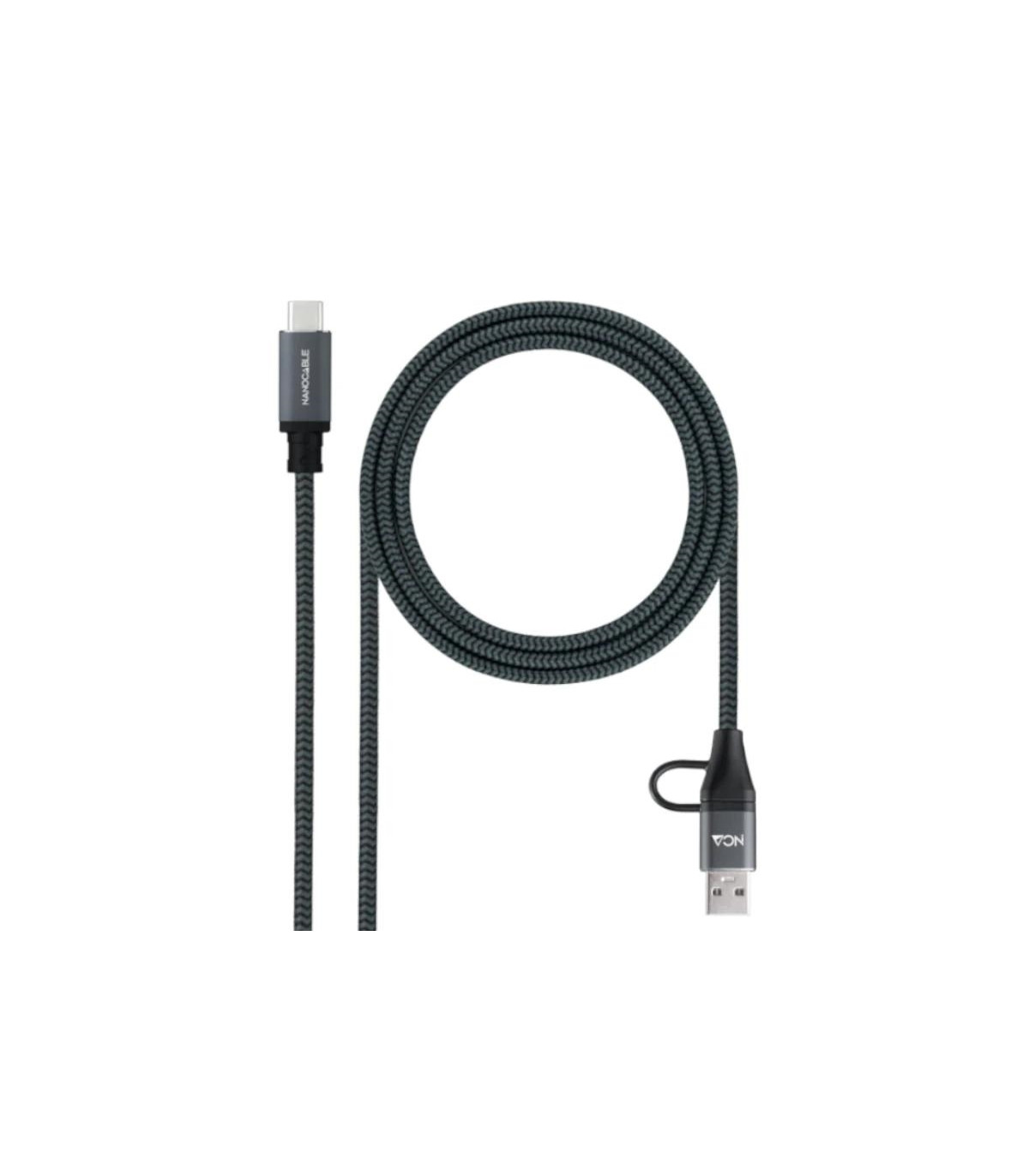 Nanocable Cable USB3.2 100W USB-C+A/USB-C 1 M