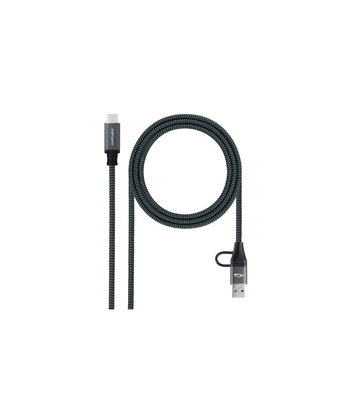 Nanocable Cable USB3.2 100W USB-C+A/USB-C 3 M