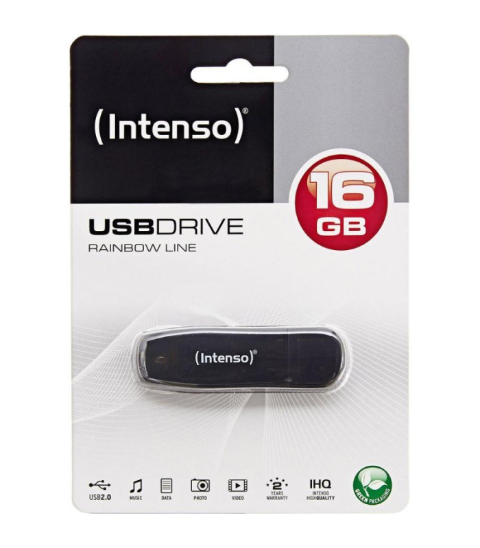 Intenso 3502470 Lápiz USB 2.0 Rainbow 16GB Negro