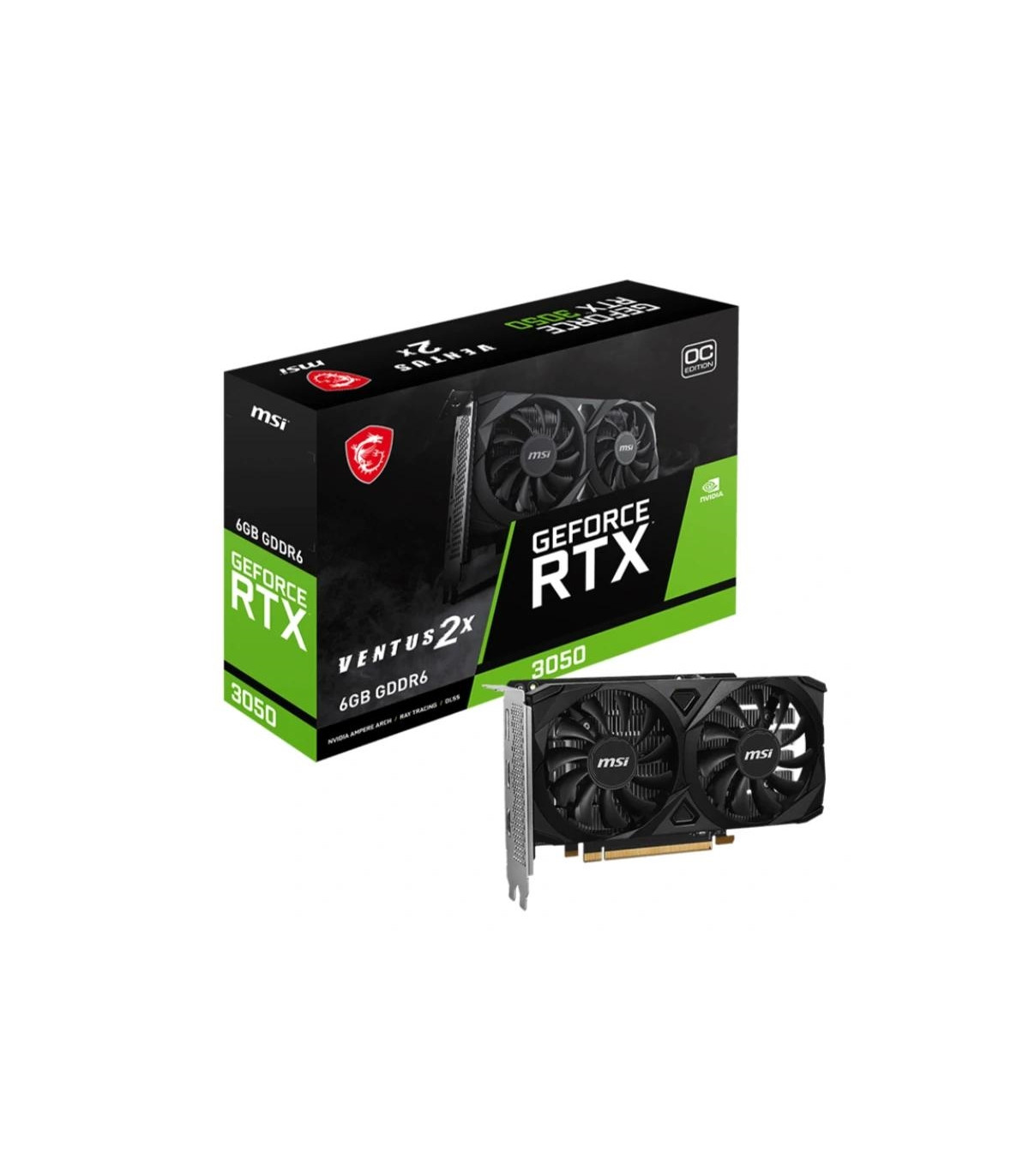 MSI VGA NVIDIA RTX 3050 VENTUS 2X E 6G OC DDR6
