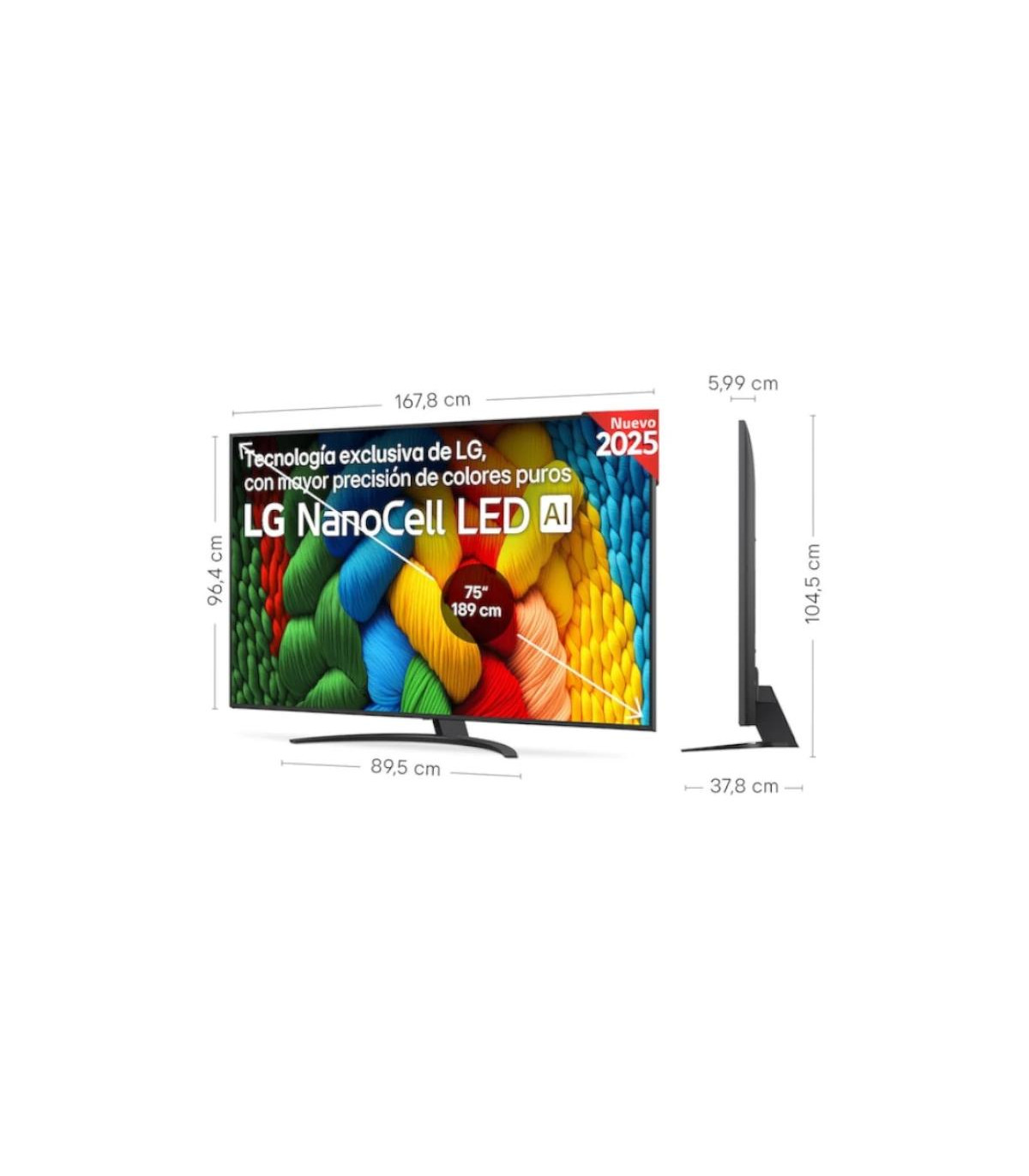 LG 75NANO81A6A TV 75" UHD NANOCELL ALFA7 WEBOS25