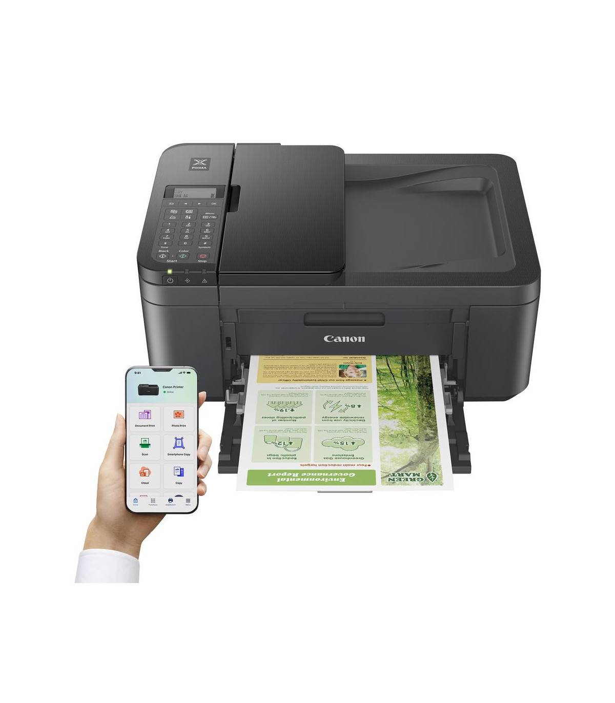 Multifuncion canon pixma tr4755i inyeccion color fax a4 wifi duplex impresion