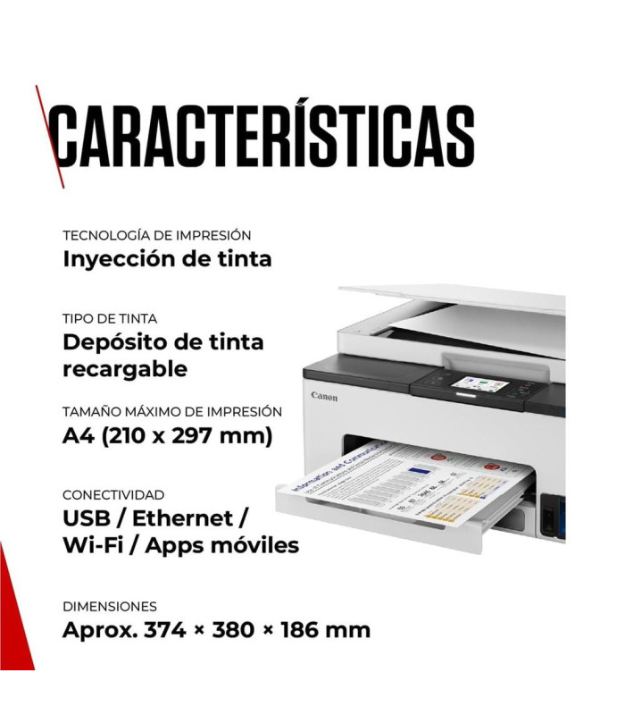 Multifunción inyección canon maxify gx1050 red -  wifi -  depósitos tinta