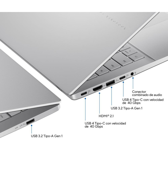 Portatil asus vivobook s 14 s3407ca - ly125 u7 - 255h -  16gb -  ssd 512gb -  14 pulgadas fhd+ -  freedos