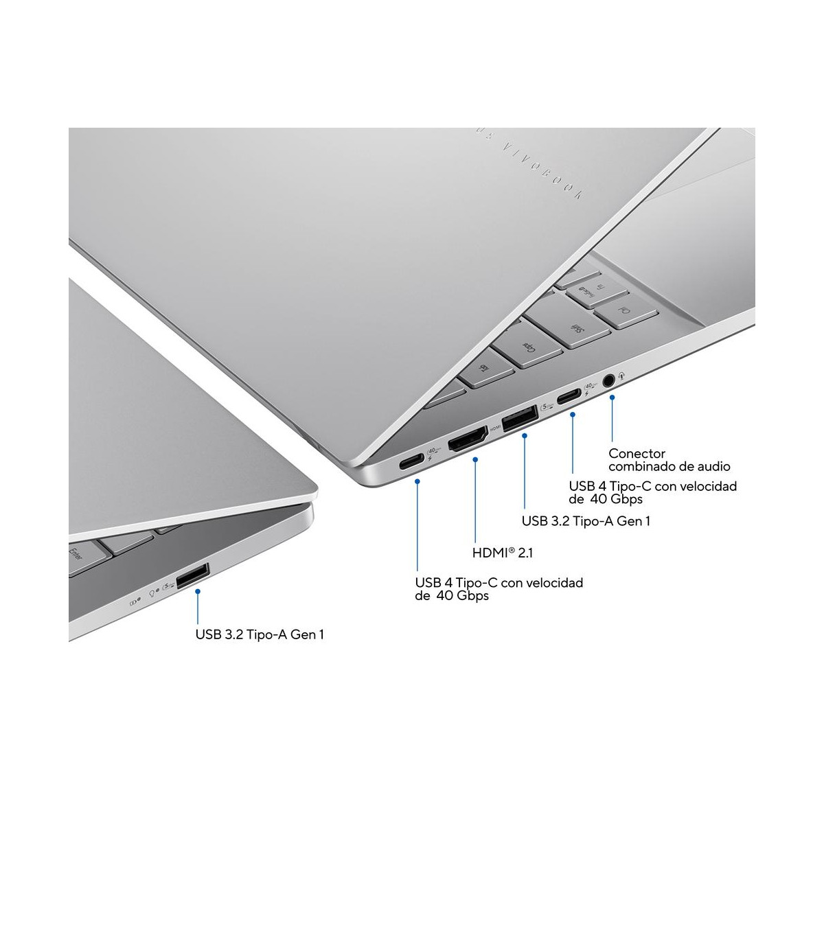 Portatil asus vivobook s 14 s3407ca - ly125 u7 - 255h -  16gb -  ssd 512gb -  14 pulgadas fhd+ -  freedos