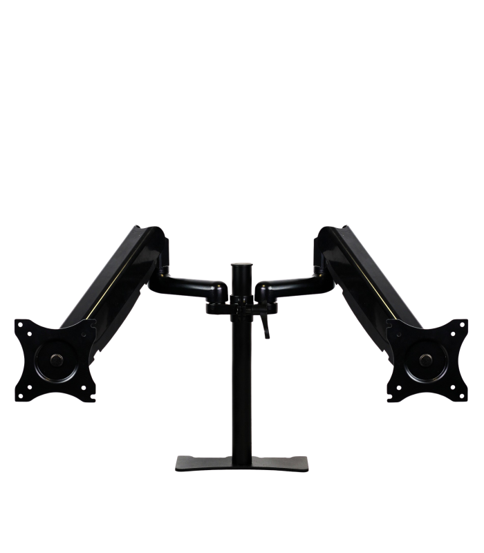 Brazo articulado soporte doble monitor ajustable 27 pulgadas vesa 75 x 75 - 100 x 100