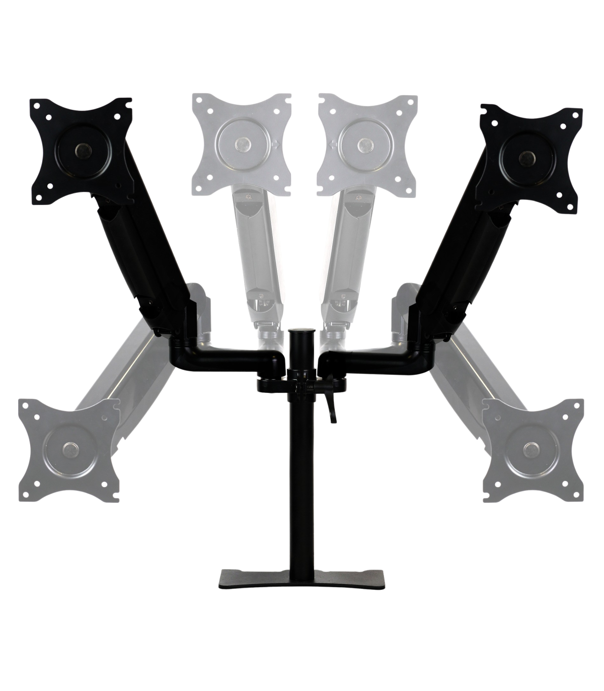 Brazo articulado soporte doble monitor ajustable 27 pulgadas vesa 75 x 75 - 100 x 100