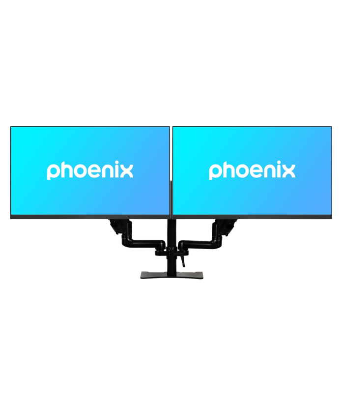 Brazo articulado soporte doble monitor ajustable 27 pulgadas vesa 75 x 75 - 100 x 100