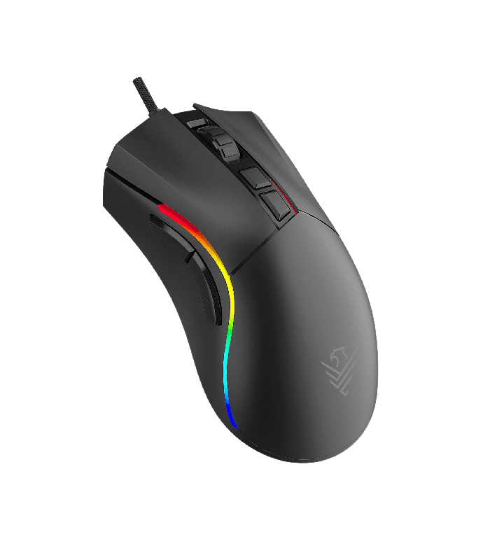 Ratón gaming phoenix void 12000 dpi de alto rendimiento negro rgb usb