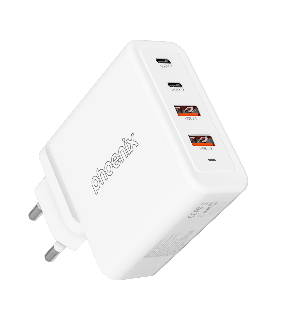 Cargador tipo c 100w gan phoenix universal para portatil tablet o smartphone carga rapida