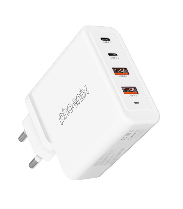 Cargador tipo c 100w gan phoenix universal para portatil tablet o smartphone carga rapida