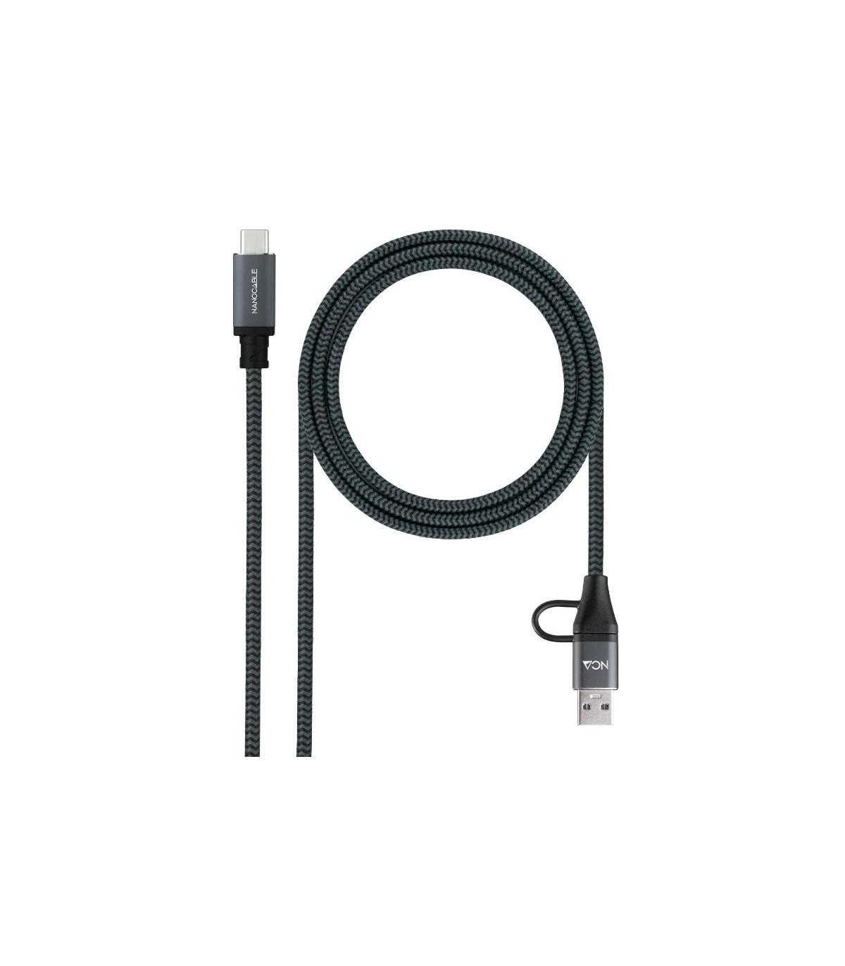Nanocable Cable USB3.2 100W USB-C+A/USB-C 1,5 M