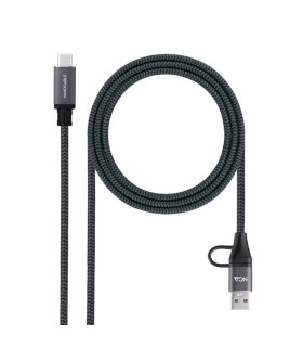 Nanocable Cable USB3.2 100W USB-C+A/USB-C 2 M