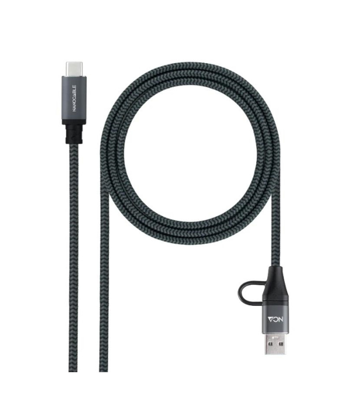 Nanocable Cable USB3.2 100W USB-C+A/USB-C 2 M