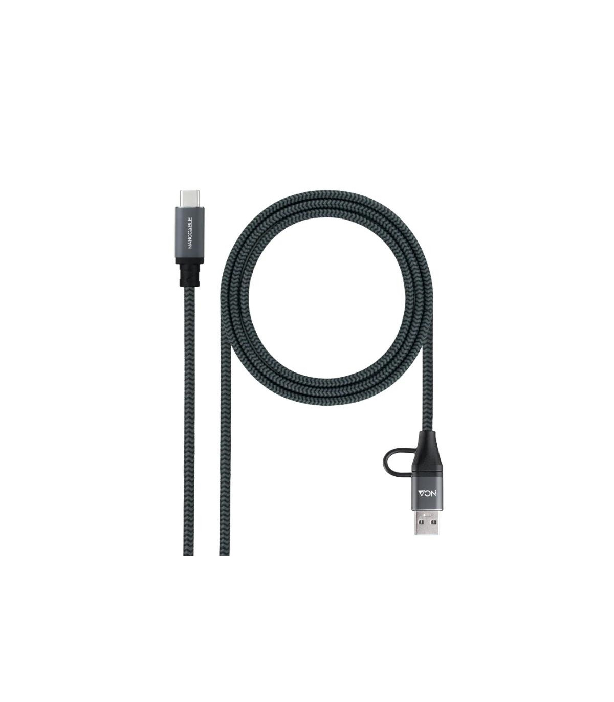 Nanocable Cable USB3.2 100W USB-C+A/USB-C 2 M