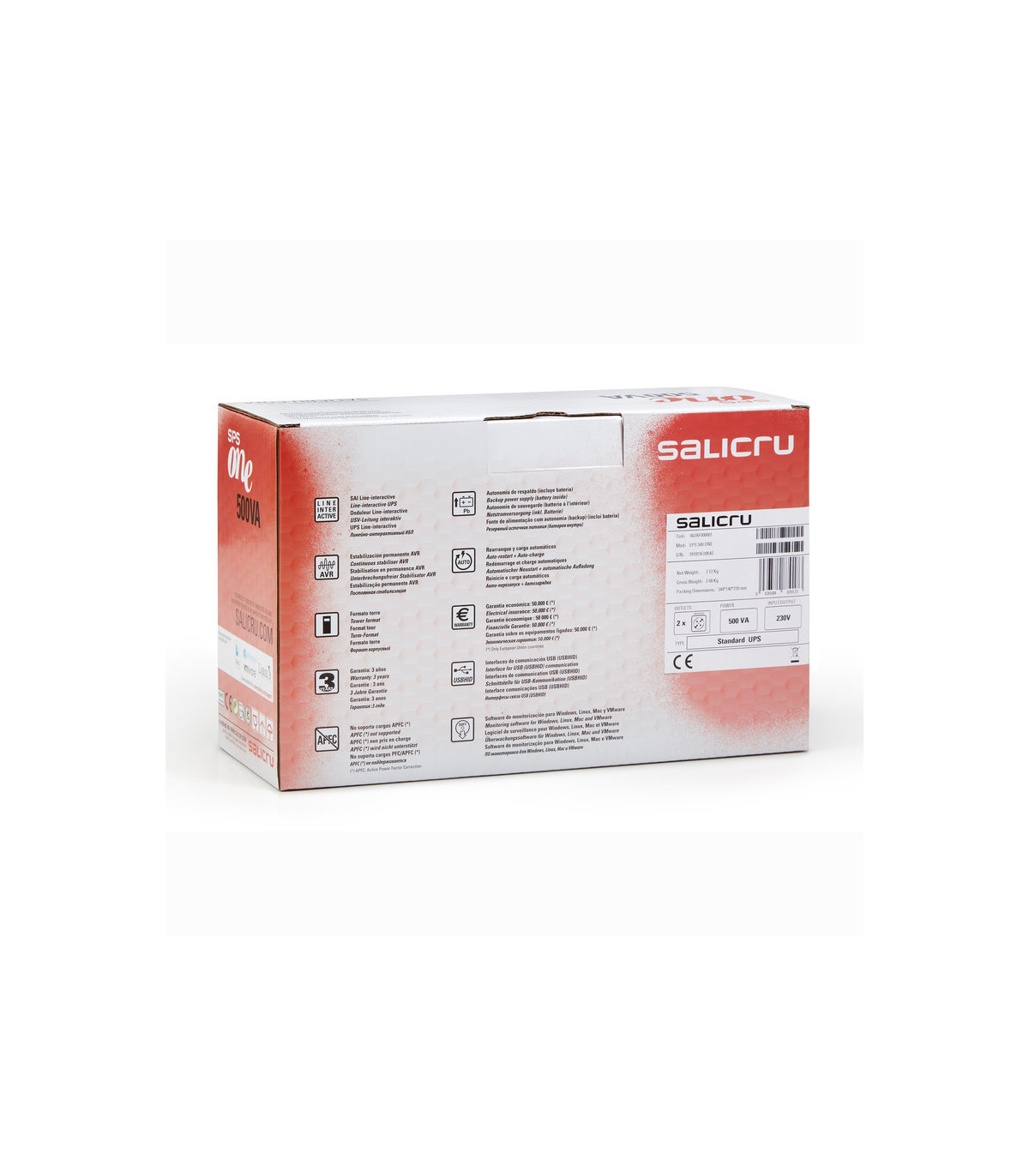 Sai salicru one sps500va - 240w iec new