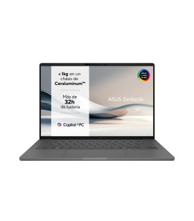 Portatil asus zenbook a14 ux3407qa - qd412w qualcom snapdragon x1 - 26 - 100 32gb ssd512gb 14 pulgadas w11