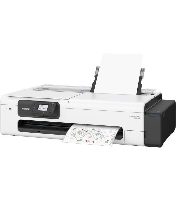 Plotter canon tc - 21m imageprograf a1 24 pulgadas -  2400ppp -  usb -  red -  wifi -  diseño cad -  tinta pigmentada 4 colores