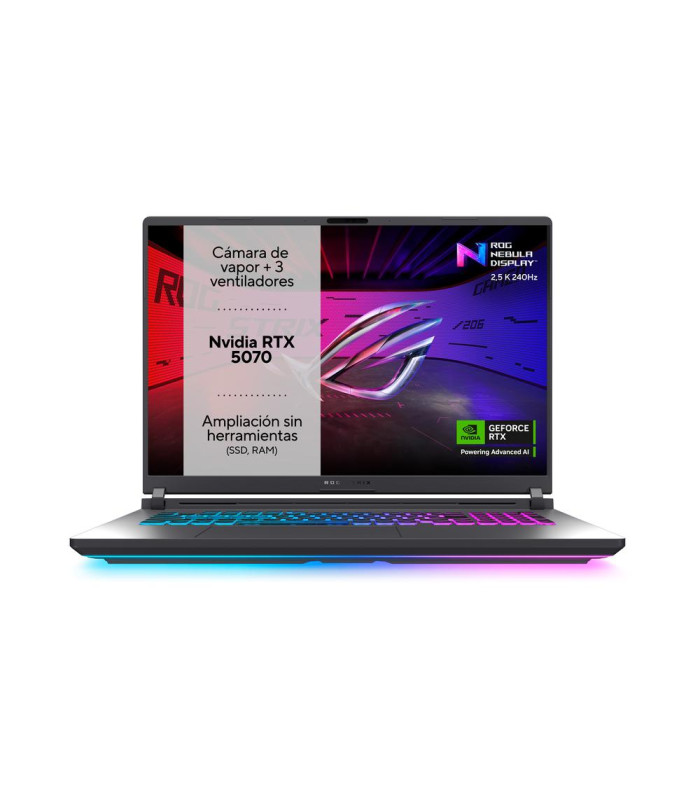 Portatil asus g815lp - s9034 u9 - 275hx 32gb ssd 1tb rtx 5070 8gb 18 pulgadas