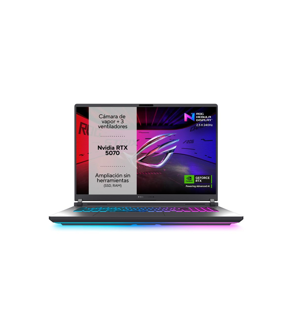 Portatil asus g815lp - s9034 u9 - 275hx 32gb ssd 1tb rtx 5070 8gb 18 pulgadas