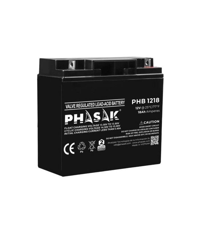 Bateria phasak phb 1218 compatible para sais 18ah 12v acido - plomo