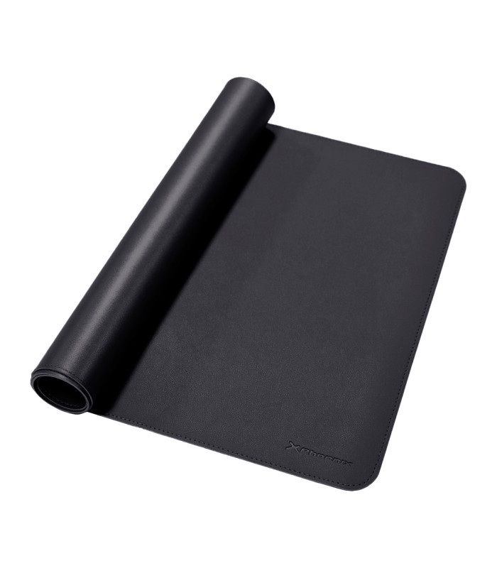 Phoenix matepad alfrombrilla ratón pu 80 x 40 cm antideslizante impermeable materíal simil cuero negra