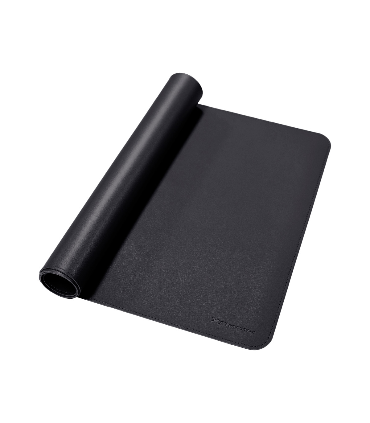 Phoenix matepad alfrombrilla ratón pu 80 x 40 cm antideslizante impermeable materíal simil cuero negra