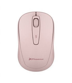 Phoenix m250 ratón inalámbrico 2.4 ghz receptor usb hasta 1600 dpi compatible con pc mac portátil color rosa