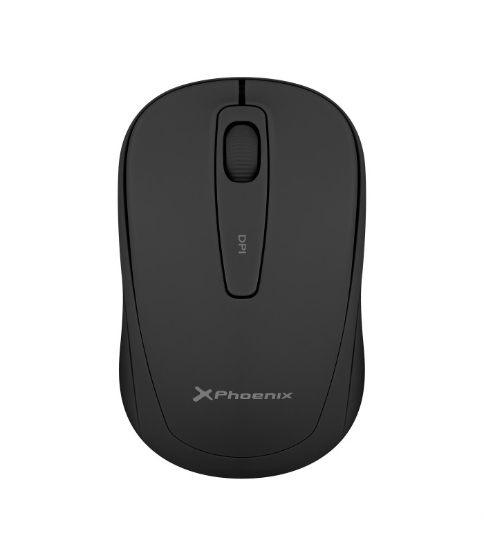 Phoenix m250 ratón inalámbrico 2.4 ghz receptor usb hasta 1600 dpi compatible con pc mac portátil color negro