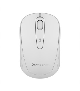Phoenix m250 ratón inalámbrico 2.4 ghz receptor usb hasta 1600 dpi compatible con pc mac portátil color blanco