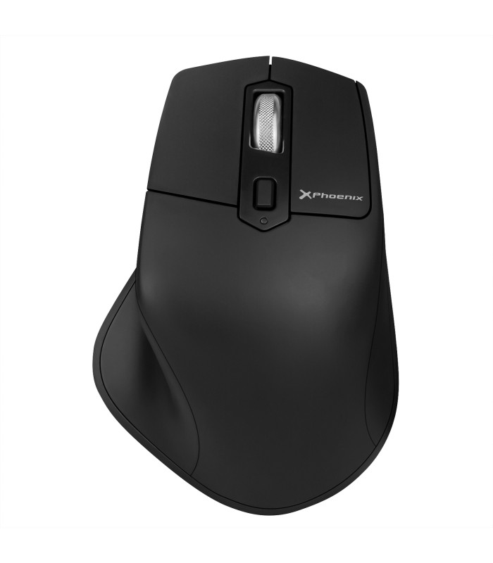 Ratón inalambrico bluetooth phoenix ergo m2 ergonomico multidispositivo y batería recargable click silenciosos