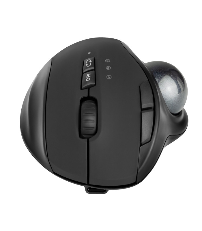 Ratón inalambrico phoenix ergo t1 ergonomico trackball batería recargable multidispositivo