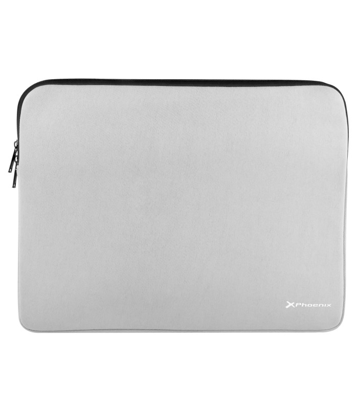 Funda de neopreno phoenix para tablet o portátil 14 pulgadas interior terciopelo gris