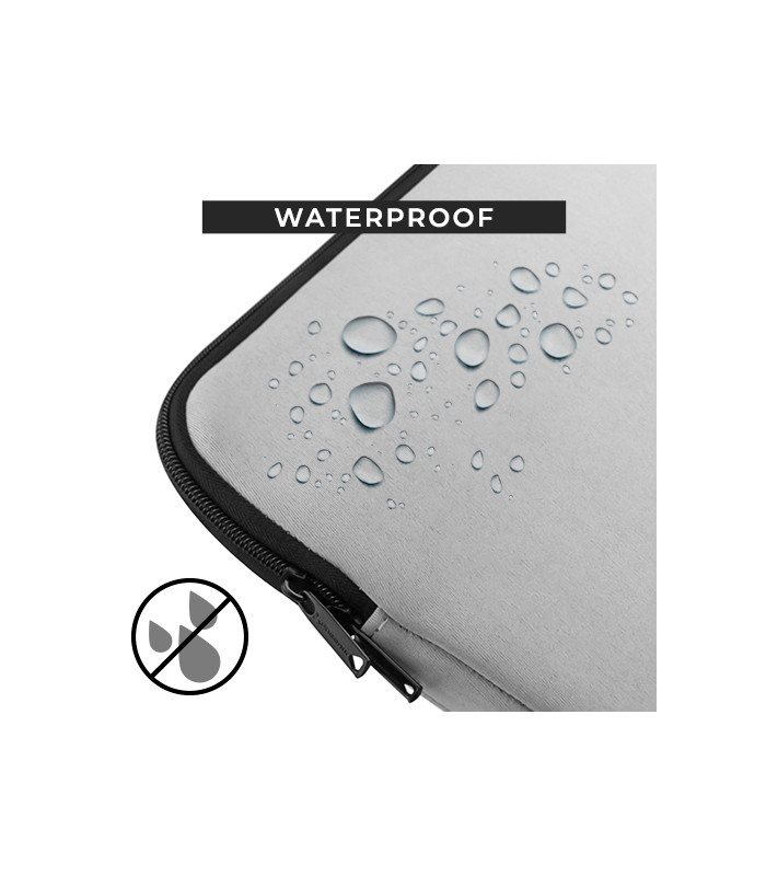 Funda de neopreno phoenix para tablet o portátil 14 pulgadas interior terciopelo gris