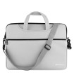 Funda maletin neopreno phoenix para portátil o tablet hasta 16 pulgadas interior terciopelo gris