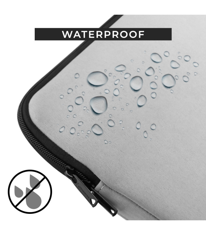 Funda maletin neopreno phoenix para portátil o tablet hasta 16 pulgadas interior terciopelo gris