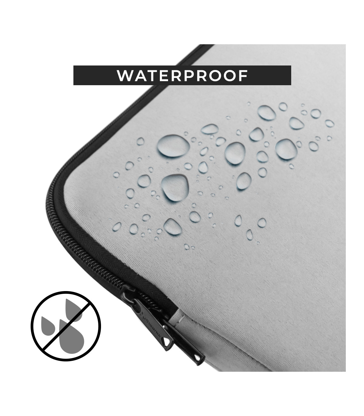 Funda maletin neopreno phoenix para portátil o tablet hasta 16 pulgadas interior terciopelo gris