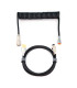 Phoenix kioru cable aviador en espiral con conector tipo c para teclados gaming negro y gris