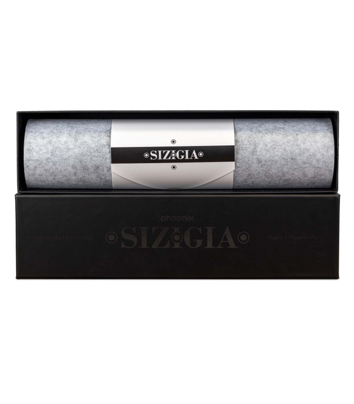 Phoenix sizigia alfombrilla premium de fieltro para escritorio gris xl