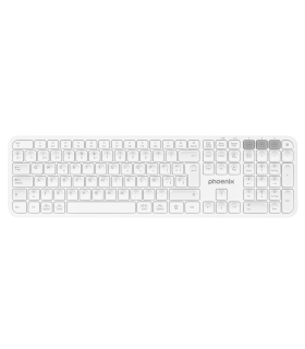 Teclado inalámbrico multidispositivo phoenix k300 blueooth dual y 2.4ghz blanco
