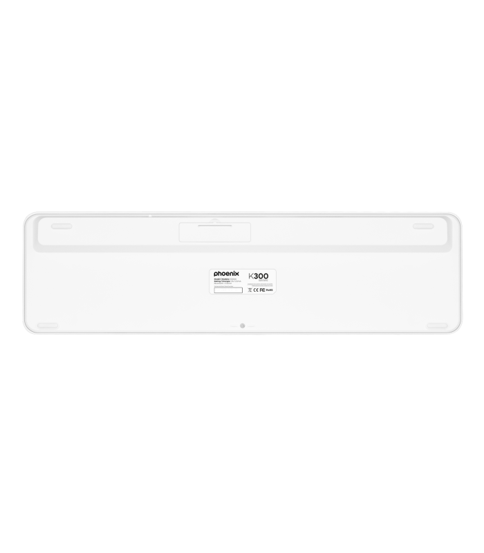 Teclado inalámbrico multidispositivo phoenix k300 blueooth dual y 2.4ghz blanco