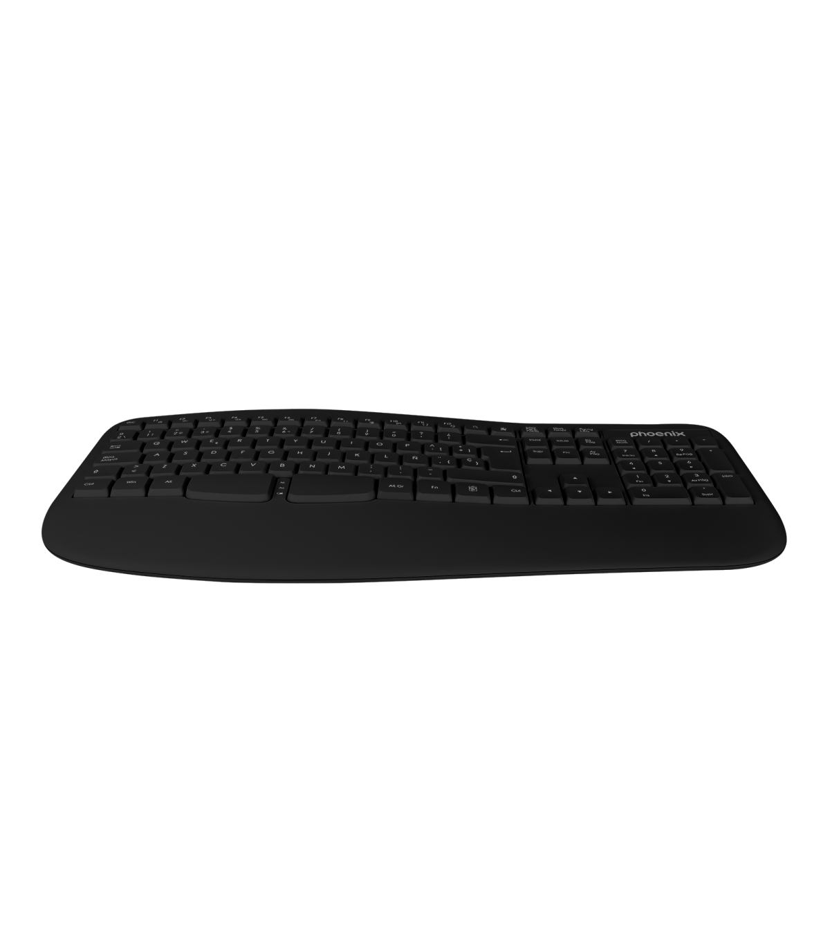 Phoenix k201 teclado ergonomico inalambrico 2.4ghz negro