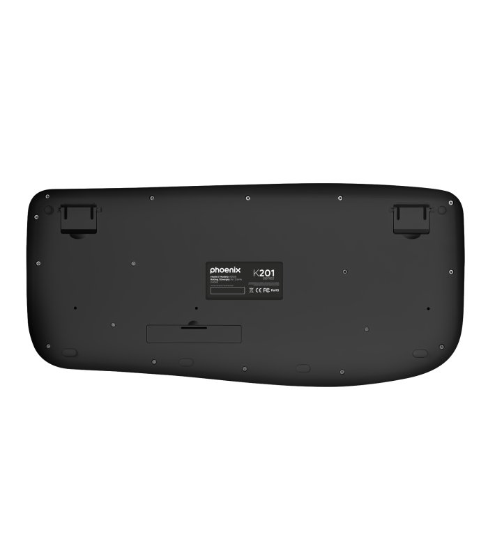 Phoenix k201 teclado ergonomico inalambrico 2.4ghz negro
