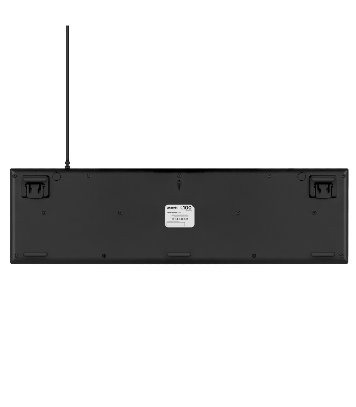 Phoenix k100 teclado multimedia usb negro qwerty oficina