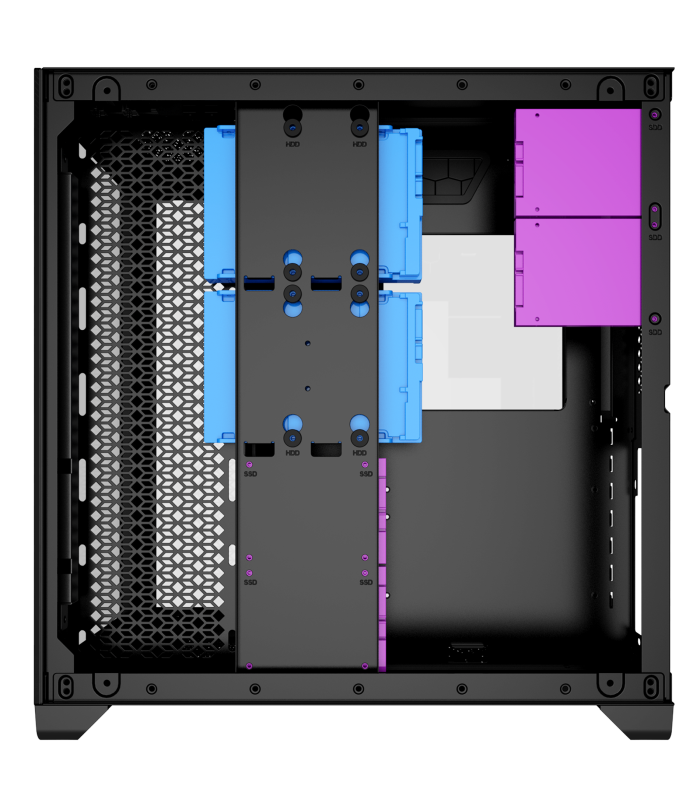 Caja ordenador phoenix gaming zephyr cubo atx doble cristal templado soporte gpu hasta 380mm