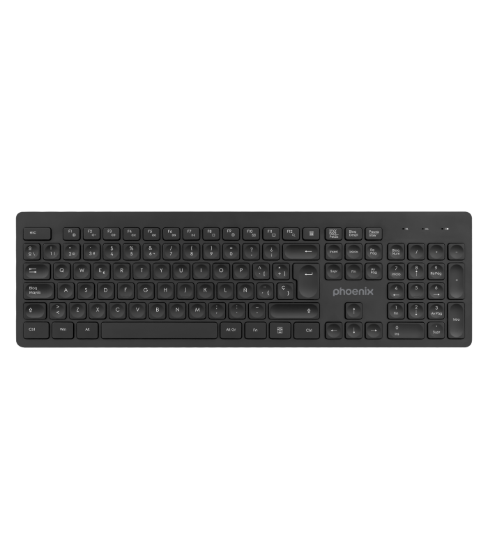 Teclado inalambrico qwerty phoenix k200 negro delgado