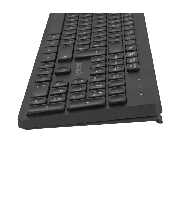 Teclado inalambrico qwerty phoenix k200 negro delgado
