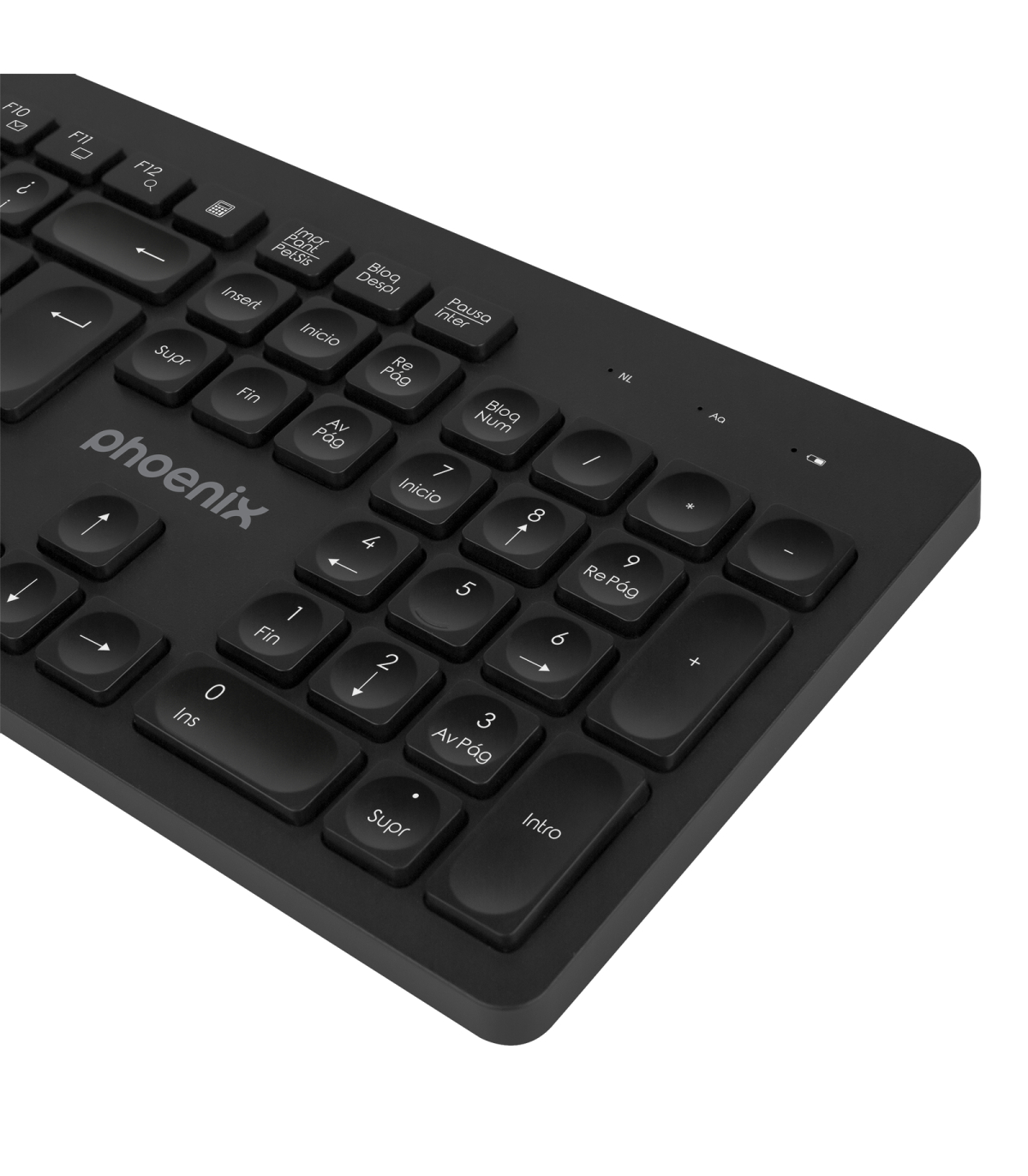 Teclado inalambrico qwerty phoenix k200 negro delgado