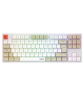 Teclado gaming royal pbt mecanico blanco